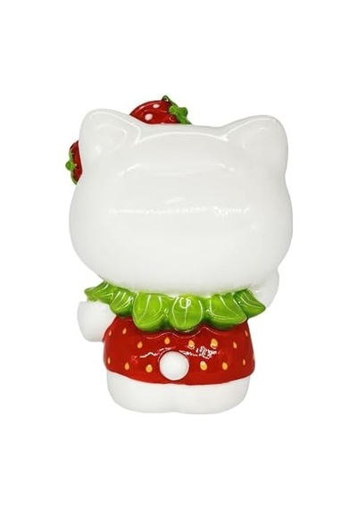 Blue Sky Clayworks Hello Kitty Loves You With Strawberry Bow Sevimli Göz Kırpma Heykelcik