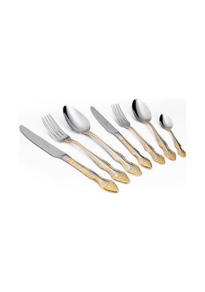 Maxx Doria Vienna G Decorated 6 Kişilik 42 Parça Çatal Kaşık Bıçak Takımı Pa1067 Gold