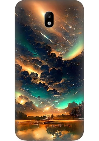 Samsung Galaxy J5 Pro Uyumlu Kuzey Işıkları Desenli Silikon Kılıf