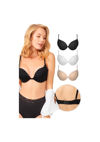 Cottonhill Lol Up Push Up Balenli Sütyen 3'lü Paket Çok Renkli
