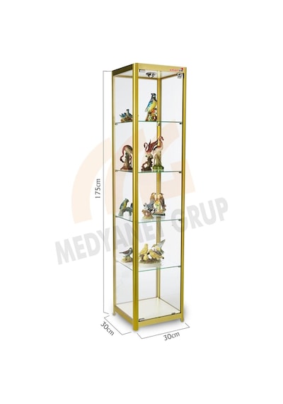 Camlı Vitrin,Camlı Dolap,Camlı Koleksiyon Vitrini 175X30X30