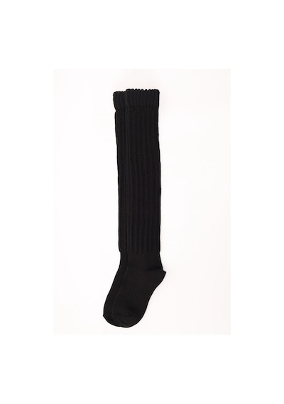 Socks Slouch Kadın Tozluk Dizüstü Dizaltı Kışlık Yünlü Kalın Yumuşak Çizme Bot Çorap Siyah