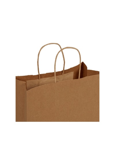 Packanya 25 x 12 x 31 - 200 Adet Burgu Saplı Kraft Çanta