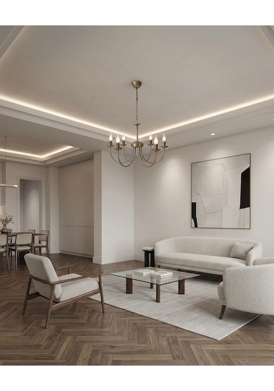 Öykü 6lı Eskitme Boya Modern Sarkıt Avize ESKİTME BOYA
