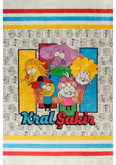 Kaşmir Halı X Kral Şakir Sıkı Dostlar Bebek Çocuk Genç Odası Halısı Bebek Çocuk Genç Odası Halısı