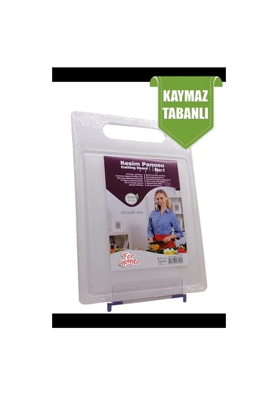 Jenerik Kesme Tahtası Kaydırmaz Plastik Kesme Sunum Tahtası Pratik Kesim Panosu 160x245 Mm Royaleks- Çok Renkli