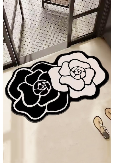 Bungari Rose Banyo Paspası 60x100cm Kaydırmaz Tabanlı Djtbanyo Renkli