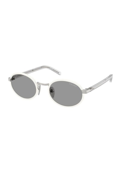 Prada Pr B56s 23e50q 52 Unisex Oval Beyaz Kombine Güneş Gözlüğü Beyaz