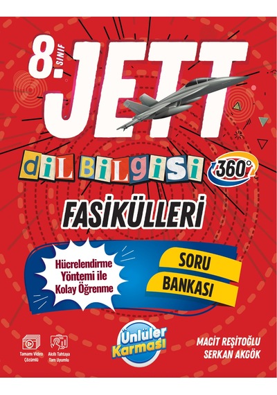 8.sınıf Jett Türkçe - Paragraf- Dil Bilgisi Fasikülleri - 1.dönem 5 Li Deneme