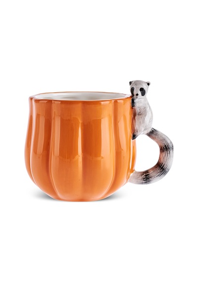 Karaca Cozy Bal Kabağı Rakun Kupa 320 Ml Çok Renkli