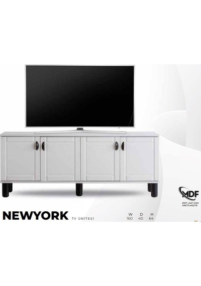 Newyork Mdf Tv Ünitesi Beyaz