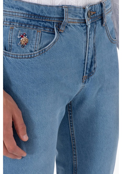 U.S. Polo Assn. Erkek Açık Mavi Straight Fit Jean Pantolon 50316547-DN0021