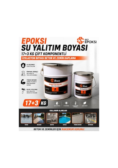 Su Yalıtım Boyası 20 Kg Çift Komponentli İzolasyon Boyası Beton ve Zemin Kaplama