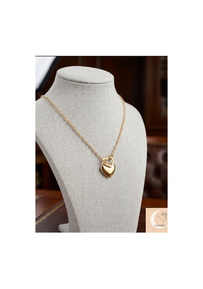 Lunarie Ayarlanabilir İkili Kalp Kolye 18k Gold Kararmaz Çelik Y Altın