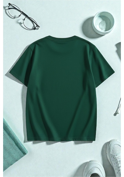Uyguntarz Unisex West Coast Baskılı Oversize Tshirt Yeşil