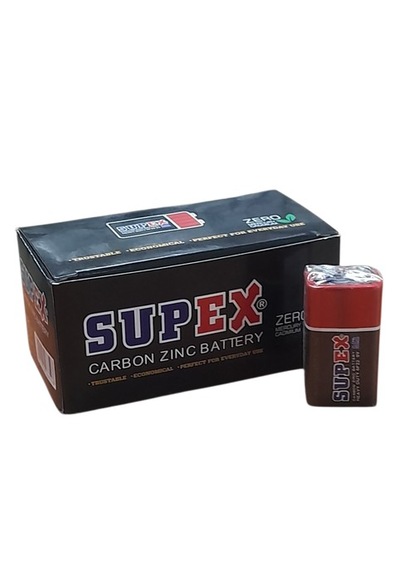Supex 9volt Pil Paket 12 Adet