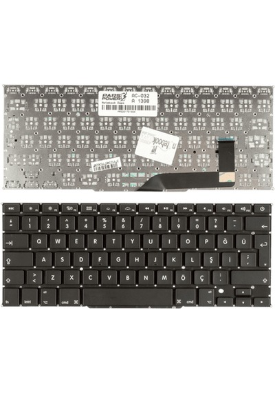 Apple Uyumlu MacBook Pro A1398 Klavye (Siyah Tr) (Pars Power) Türkçe - Büyük Enter 803675