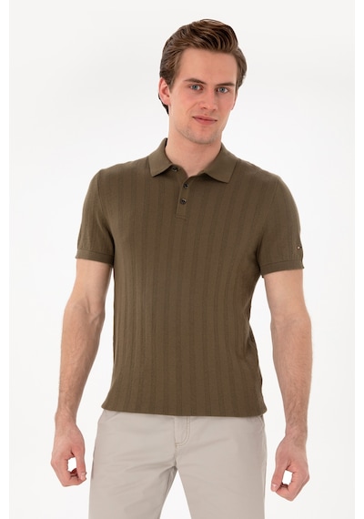 U.S. Polo Assn. Erkek Slim Fit Polo Yaka Haki Triko Tişört 50306474-VR027 U.S. Polo Assn. Erkek Slim Fit Polo Yaka Haki Triko Tişört 50306474-VR027