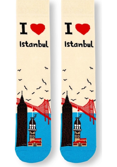 Carnaval Socks 5'li Istanbul Tema Desenli Renkli Çorap Seti Renkli