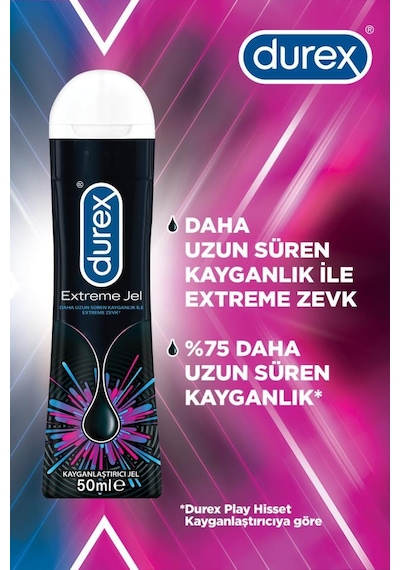 Durex Extreme  Prezervatif 2 x 20'li + Extreme Jel 50 ML