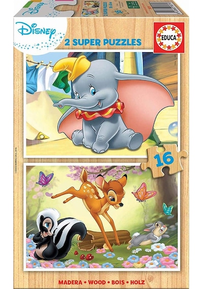 Educa Çocuk Puzzle 2X16 Parça Disney Animals 18079