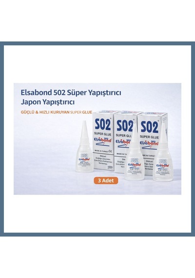 Buradabulabilirsin Elsabond 502 Süper Yapıştırıcı Japon Yapıştırıcı 20g Güçlü Hızlı Kuruyan Super Glue 3 Adet Bbz