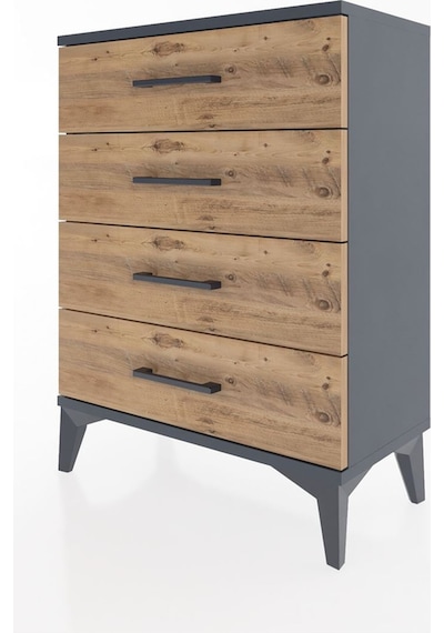Arges Komodin 2 Raflı 60x30x80 Antrasit-çam Antrasit