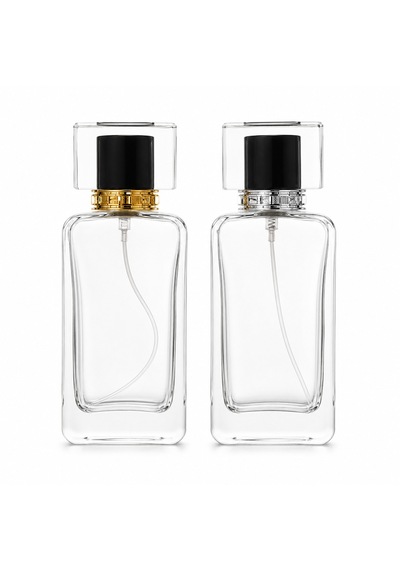 20 Adet Boş Cam Parfüm Şişe, 80 Ml Dikdörtgen Model, Şeffaf
