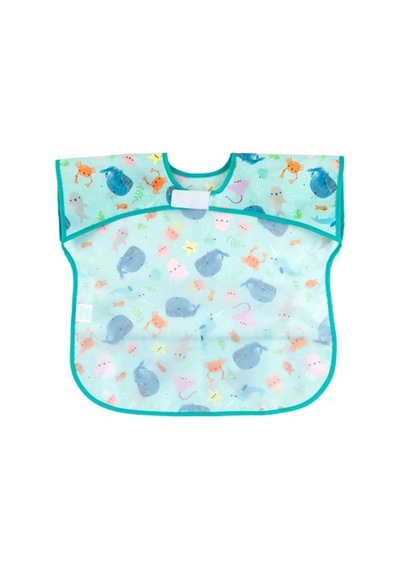 Bumkins Kısa Kollu Önlük (1-3 Yaş) - Ocean Life Çok Renkli