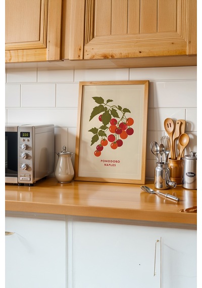 Modern Mutfak Estetiği Ahşap Çerçeveli Poster Tablo 53 Ahşap 01
