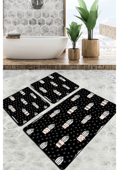Temperature Banyo Halısı Djt 3 Lü Set Çok Renkli