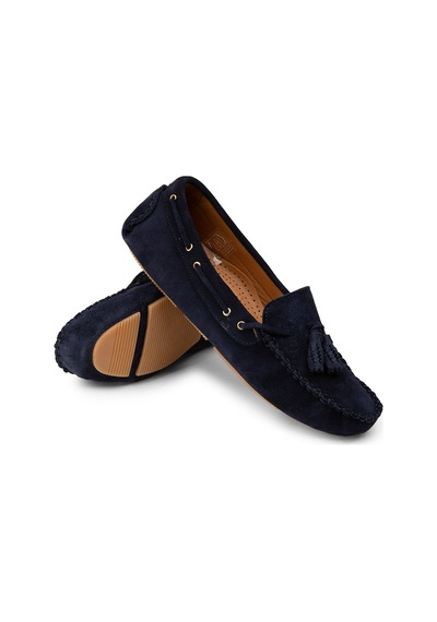Deery Kadın Hakiki Süet Lacivert Püsküllü Loafer - Dl506zlcvc01