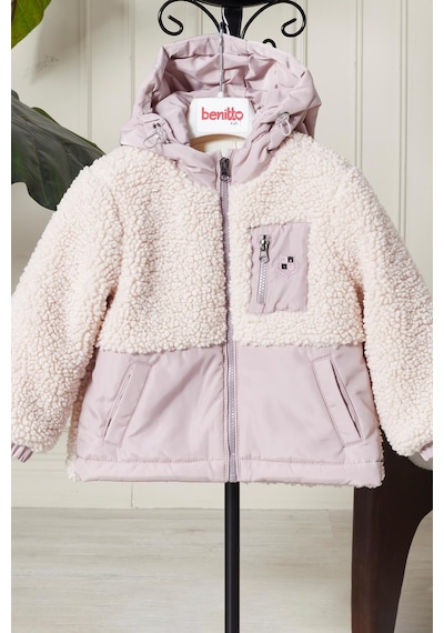 Benitto Kids Peluş Bebek Çocuk Mevsimlik Mont 51309 Lila