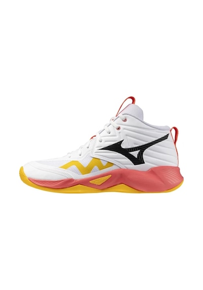 Mizuno Wave Momentum Pro Mıd Unisex Voleybol Ayakkabısı Beyaz / Turuncu Çok Renkli