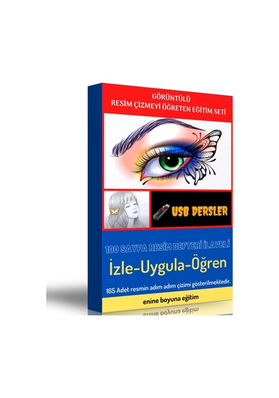 Görüntülü Resim Çizmeyi Öğreten Eğitim Seti (165 Ders)