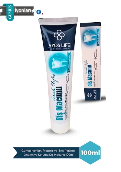 Ayos Life Gümüş İyonu ve Bitkisel Yağlarla Tam Koruma ve Onarım Diş Macunu 100 ML