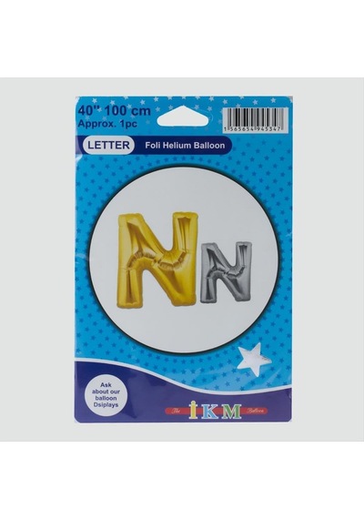 Sarı Renkli 40 100 Harfli Folyo Balon Çok Renkli