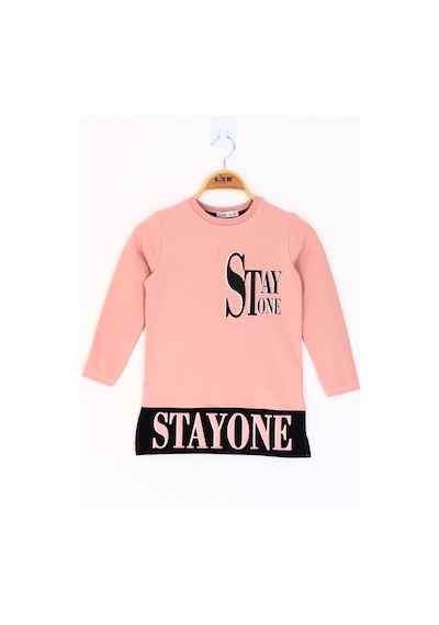 Toontoy Kids Toontoy Kız Çocuk Stay One Baskılı Tişört Somon