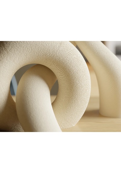 3d Baskı Interlocking Vazo - İç İçe Geçen Dekoratif Vazo-bej Çok Renkli