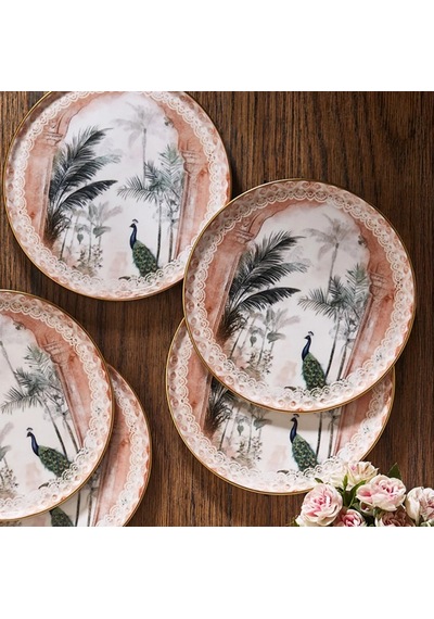 Fecra Peacock 6 Parça Pasta Tabağı Seti
