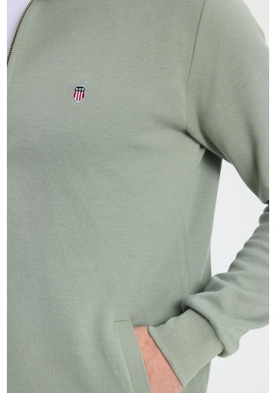 Tudors Erkek Slim Fit Dar Kesim Pamuklu Tam Fermuarlı Çift Cepli Dik Yaka Yeşil Sweatshirt Hırka-41893 Yeşil Tudors Erkek Slim Fit Dar Kesim Pamuklu Tam Fermuarlı Çift Cepli Dik Yaka Yeşil Sweatshirt Hırka-41893 Yeşil