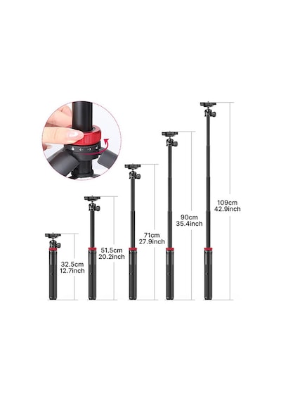 Ulanzi Mt-44 Uzatılabilir Vlog Tripod Siyah