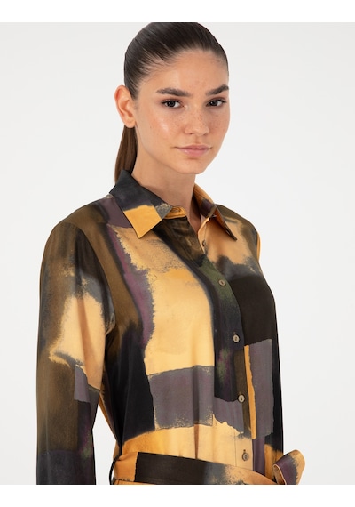 Pierre Cardin Kadın Safran Elbise Dokuma 50293307-vr043 Safran