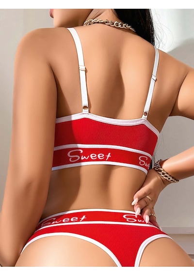 Epilons Zenviar56 Kadın Kırmızı Sweet Sütyen Kilot Takımı 5161 Zenviar565