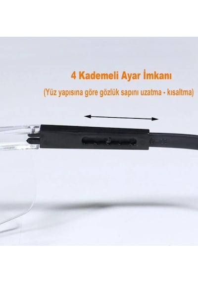 5 Adet İş Güvenlik Gözlüğü Kulak Ayarlı Koruyucu Gözlük Şeffaf
