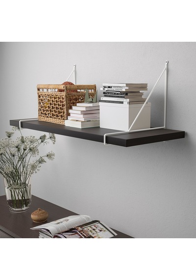 Ikea Bergshult/pershult Duvar Rafı 80x30 Cm Kahverengi - Beyaz