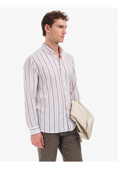 Pierre Cardin Erkek Koyu Kahverengi Gömlek Desenli 50320885-vr084