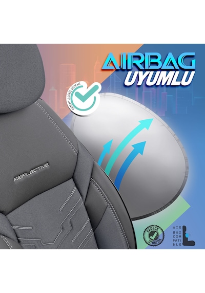 Otom Reflective Design Premium Stitch Tech Oto Koltuk Kılıfı 553158659