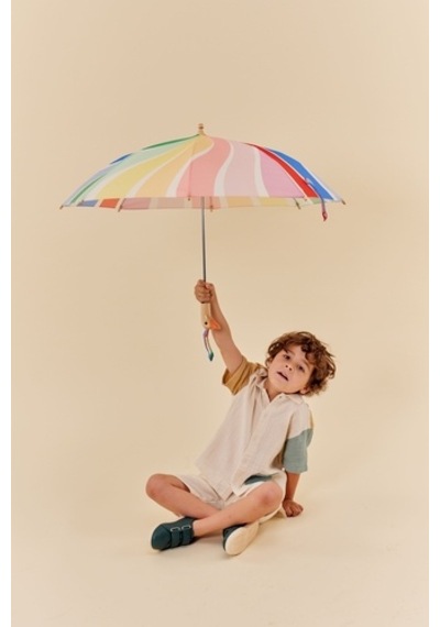 Original Duckhead Duck Çocuk Şemsiyesi Odh X Meri Meri Rainbow Renkli