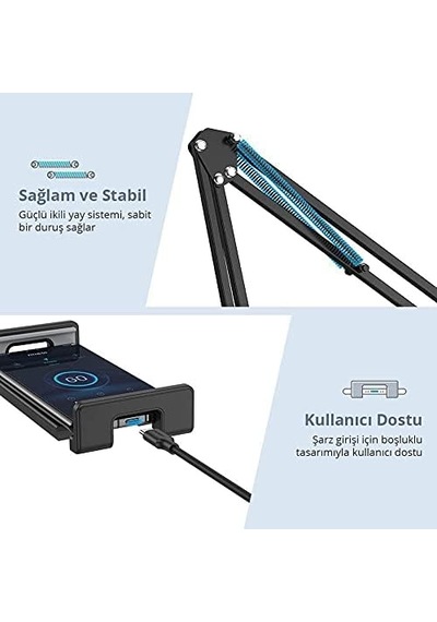 Uzun Kollu Ayarlanabilir Masaüstü Tablet Ve Telefon Tutucu Diğer